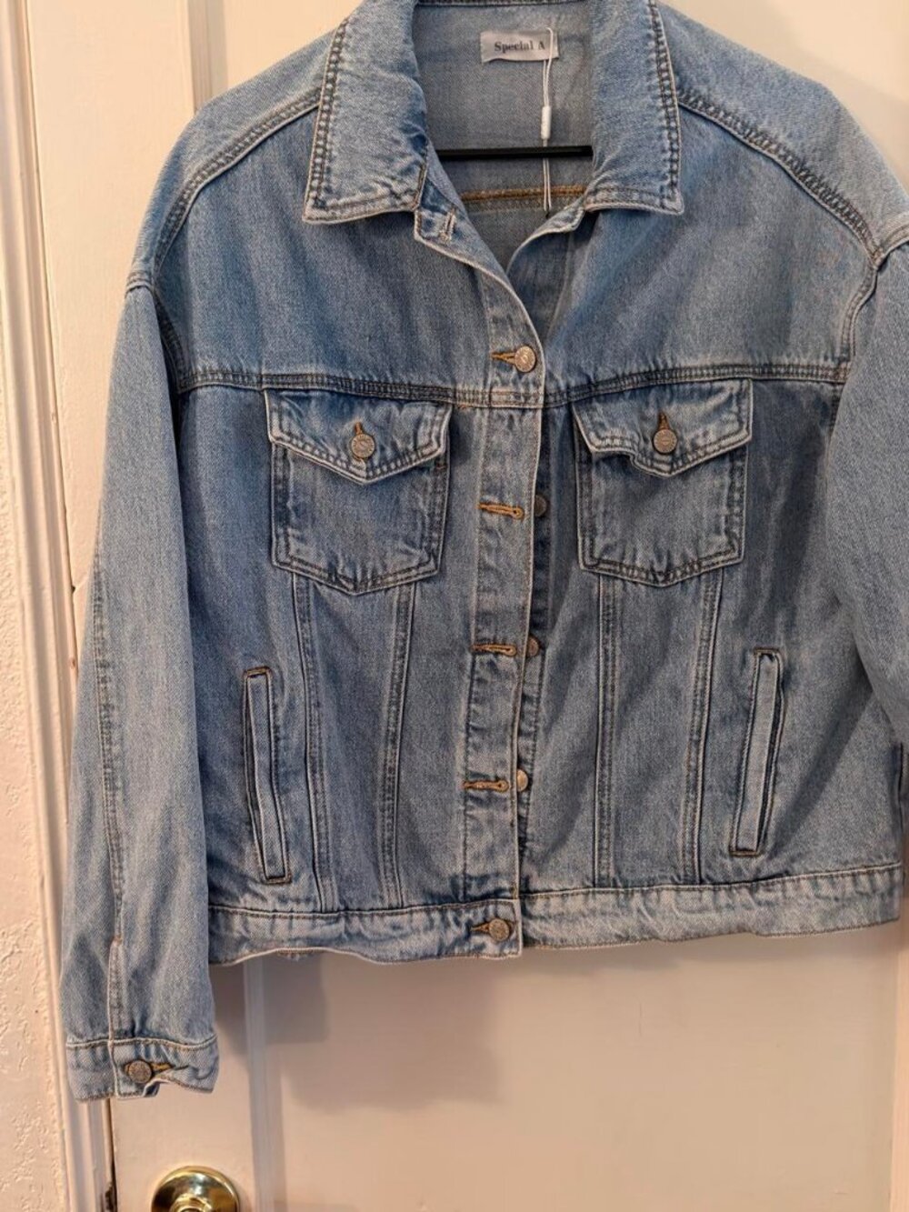 Women's Blue Oversized Classic Denim Jacket